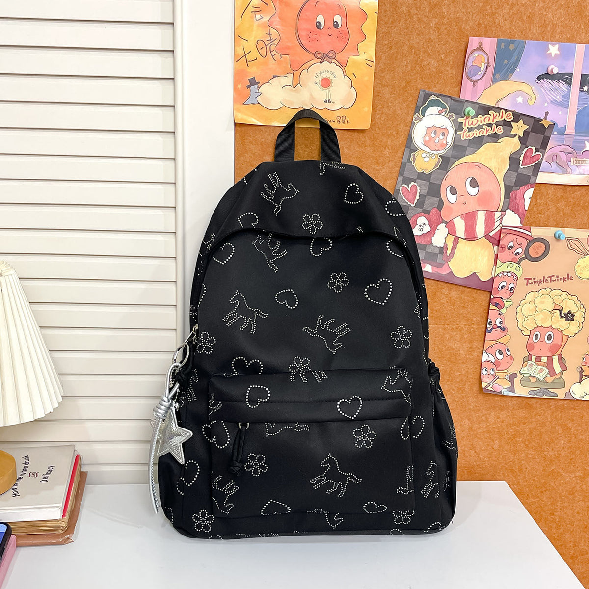 Durable Graphic Print Backpack LoungeYard — product view 7
