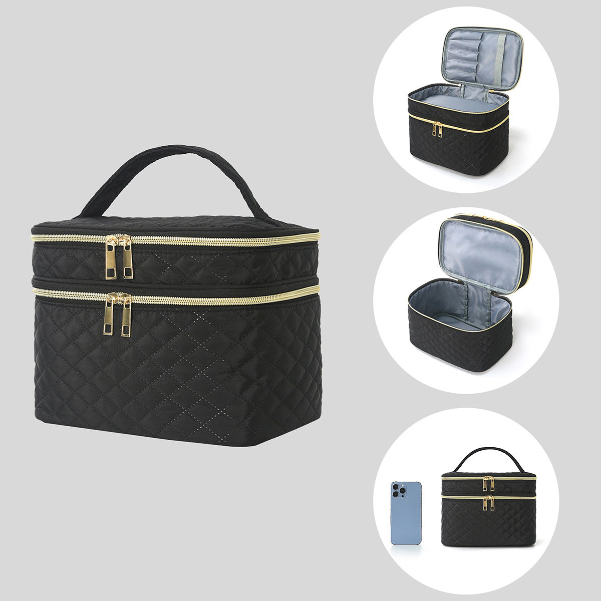 Cosmetic organizer bag with double compartment system LoungeYard — product view 1