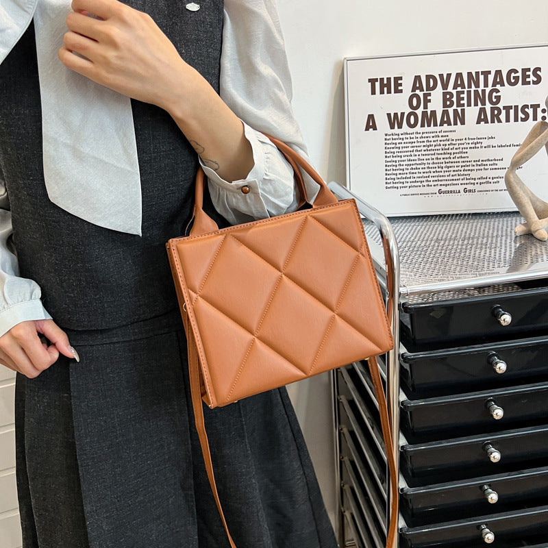 Quilted Leather Shoulder Handbag LoungeYard — product view 2