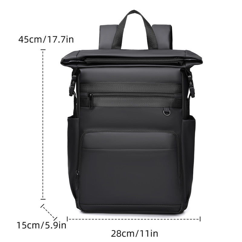 Roll-Top Waterproof Laptop Rucksack LoungeYard — product view 1