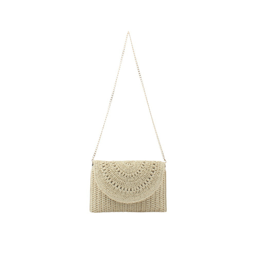 Fashionable crossbody bag made of handcrafted natural material with LoungeYard — product view 2