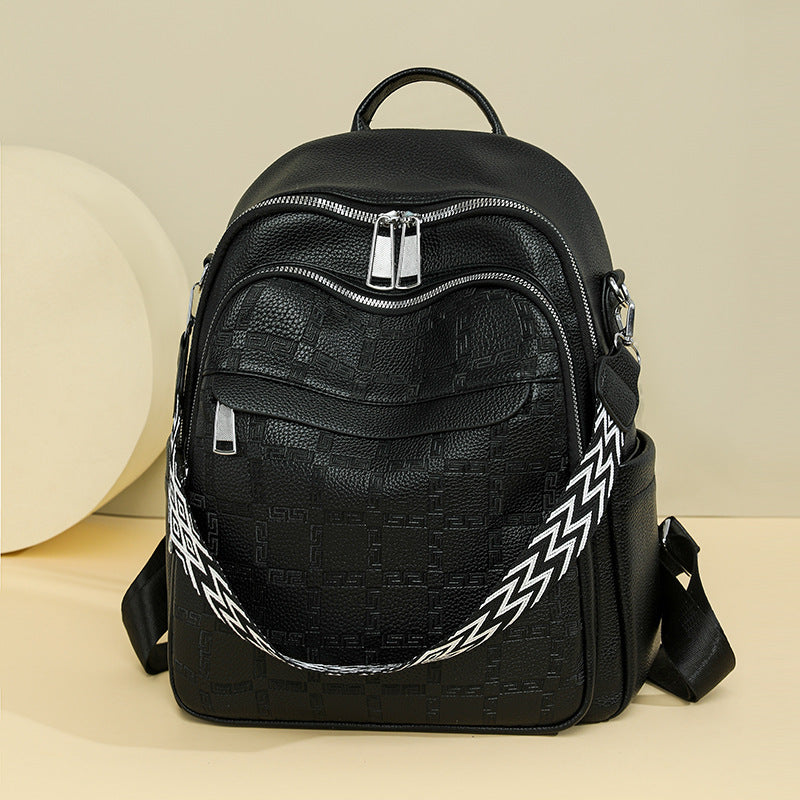 Versatile Textured Backpack with Multiple Compartts LoungeYard — product view 1