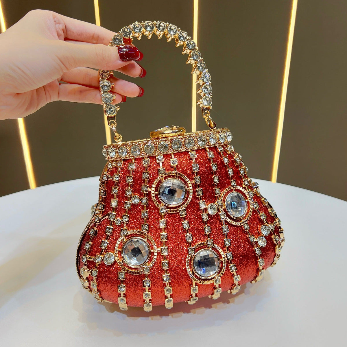Vintage-Inspired Rhinestone Evening Handbag — product view 5