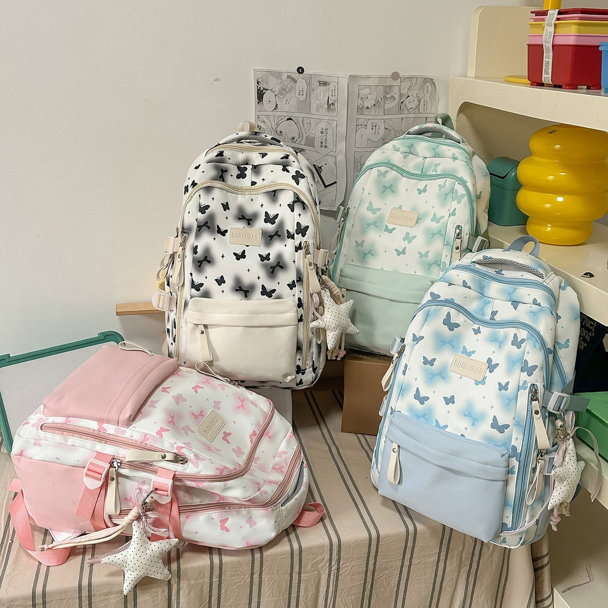 Cute Butterfly-Themed School Backpack LoungeYard — product view 4