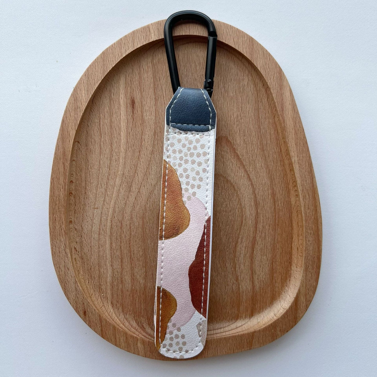Patterned Leatherette Strap with Metal Carabiner Attachment — product view 6