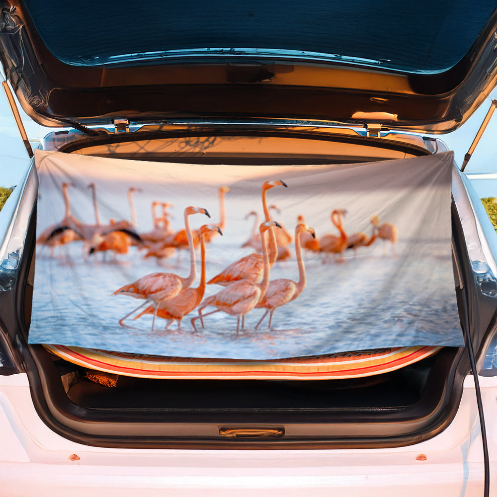 Luggage protection cover with maritime shell design LoungeYard — product view 3