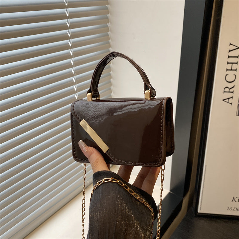 Elegant Patent Leather Handheld Bag — product view 7