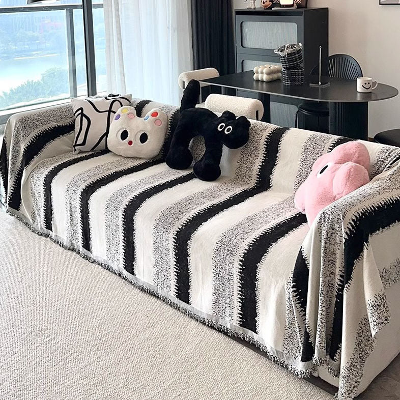 Textured Striped Throw Blanket — product view 1
