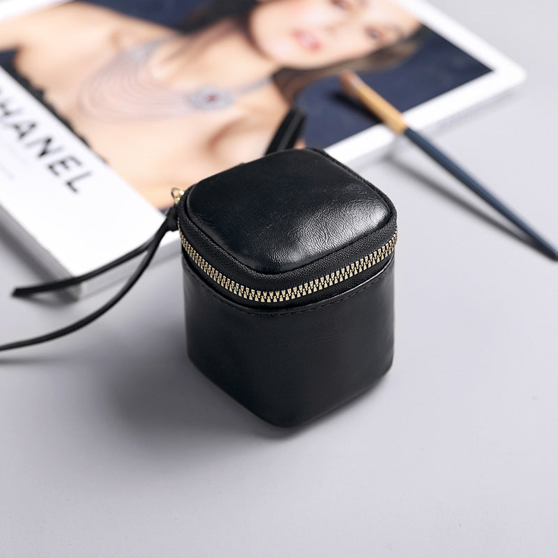 Compact Leather Cosmetic Organizer — product view 2