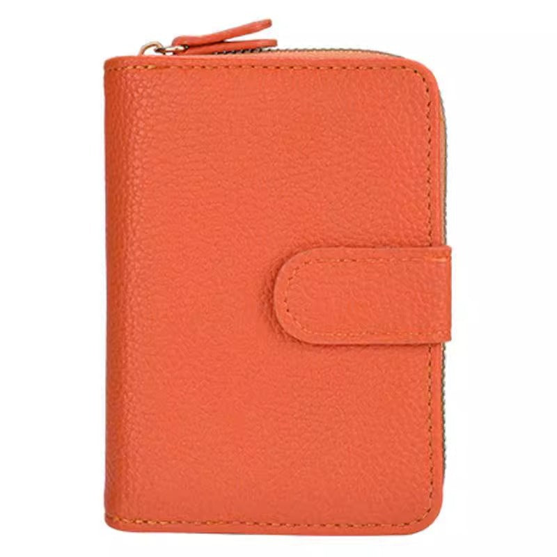Textured Leather Zippered Card Organizer LoungeYard — product view 3