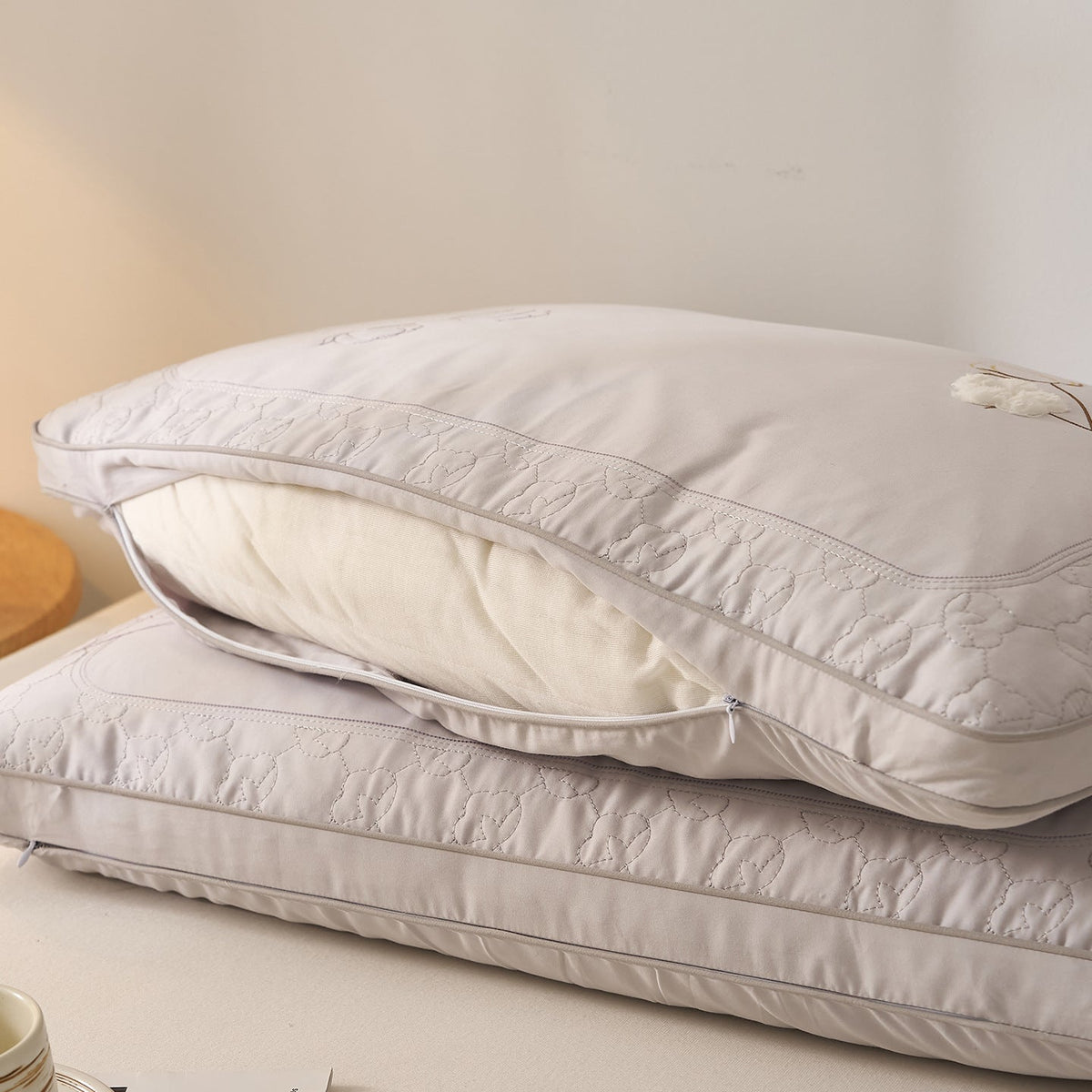 Premium Cotton Pillow Mattress Protector LoungeYard — product view 6