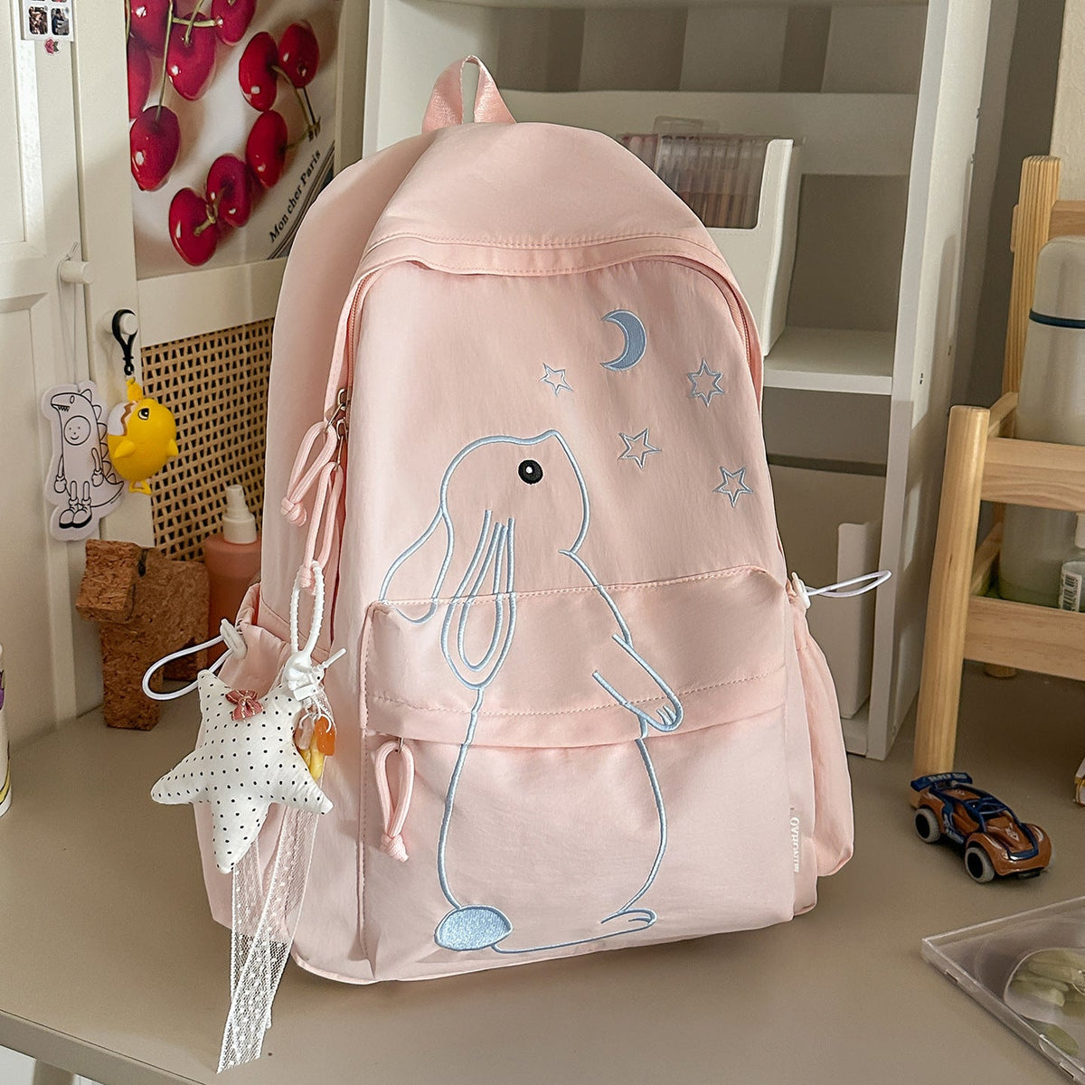 Adorable Cartoon Bunny-Designed Backpack LoungeYard — product view 6
