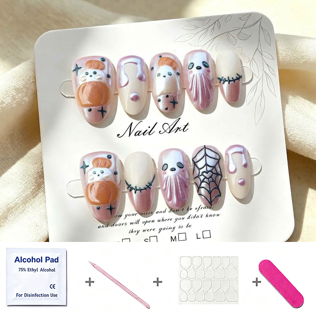 Whimsical Halloween-Themed Press-On Nail Art Set — product view 2