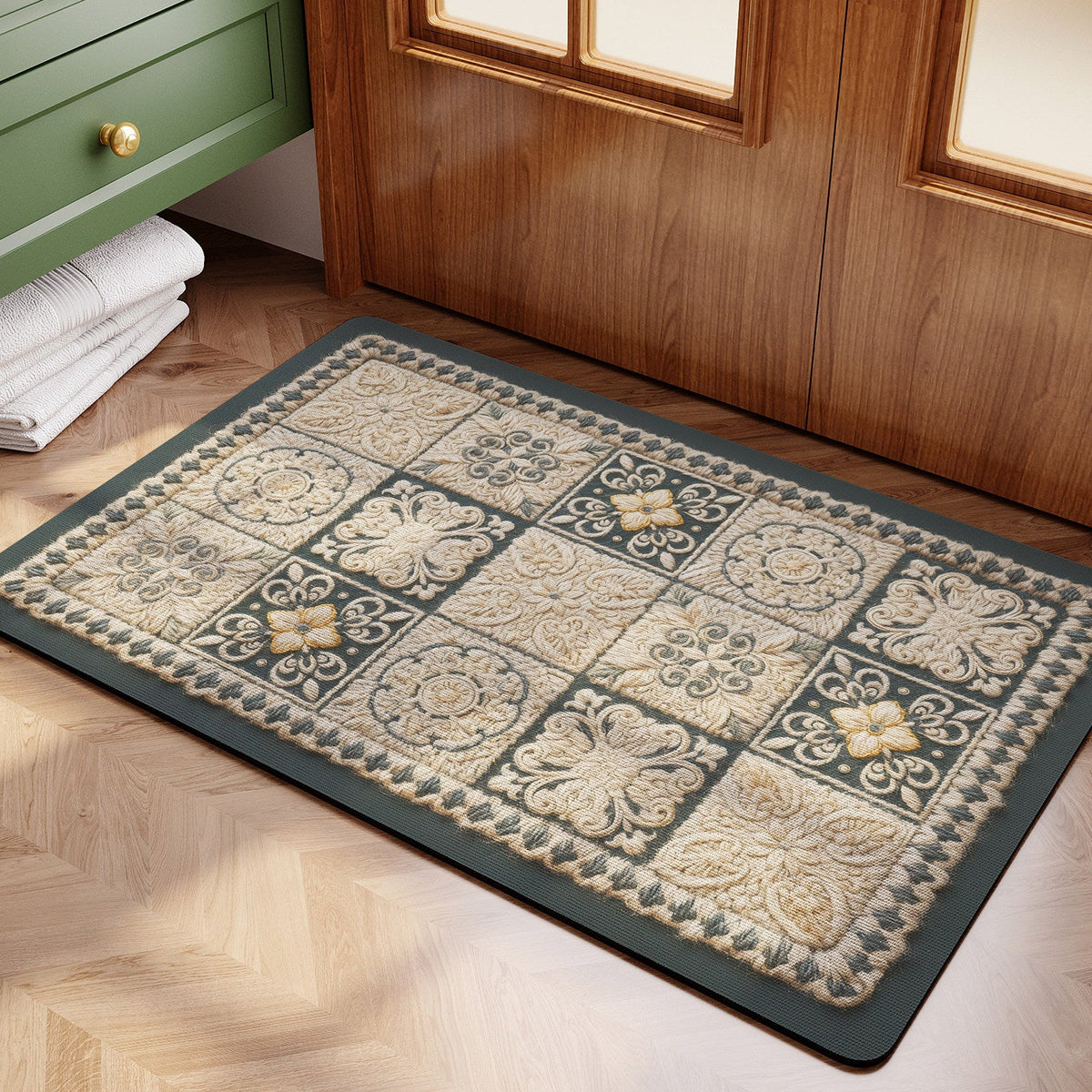 Textured Reversible Bath Rug — product view 3