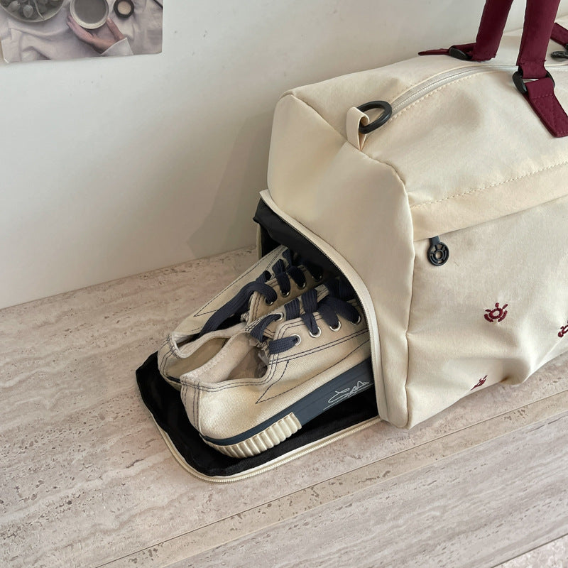 Sporty Multifunctional Duffel Bag With Adjustable Shoulder Strap And Sturdy Handles LoungeYard — product view 2