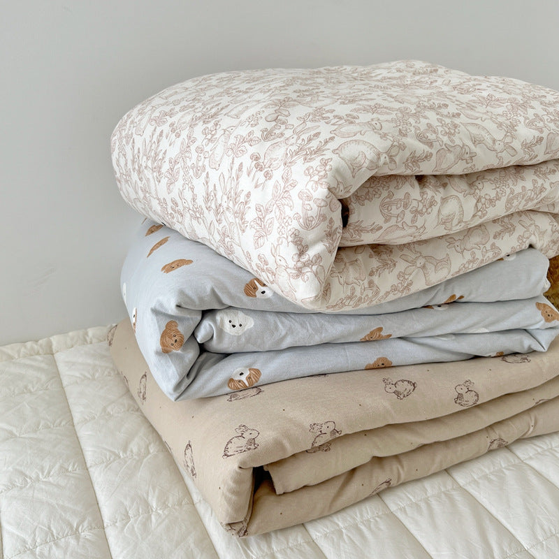 Unisex cotton pillowcase with cheerful bear design LoungeYard — product view 1