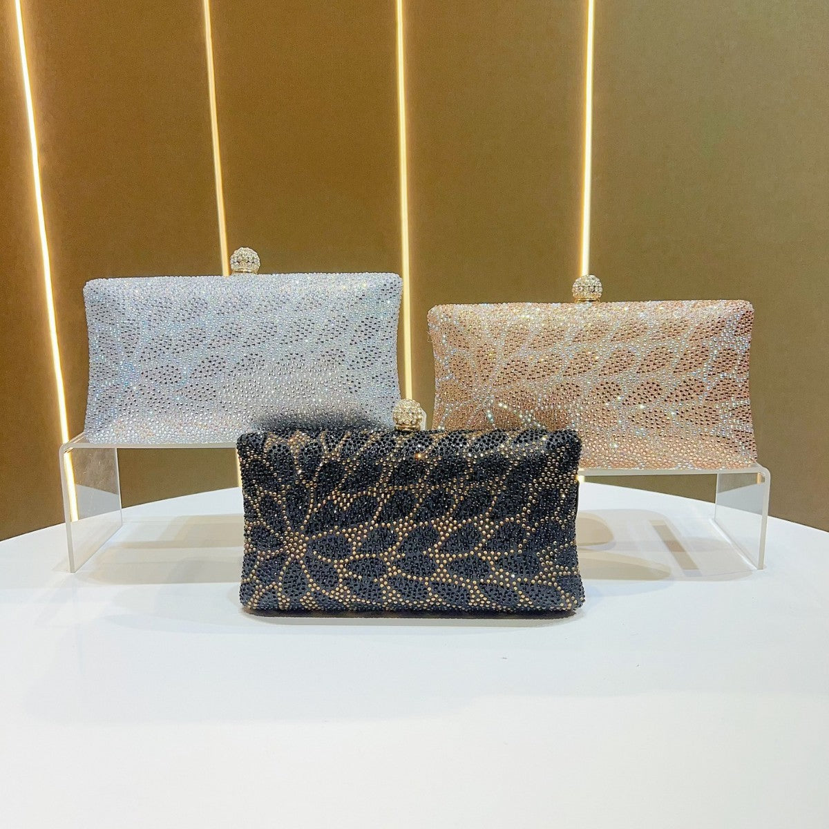 Rhinestone-Embellished Clutch — product view 4