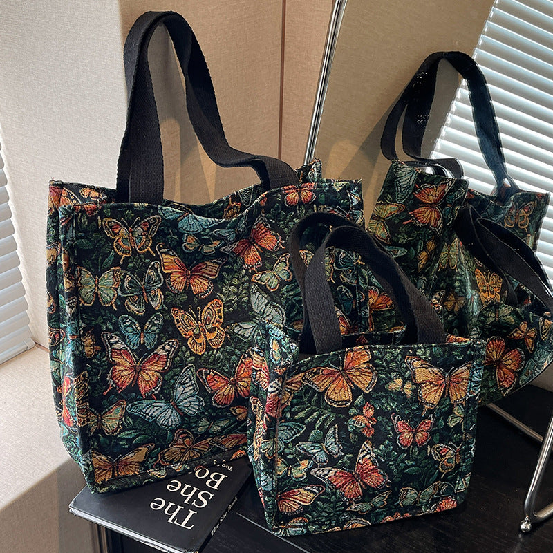 Floral Patterned Fabric Tote Bag — product view 2