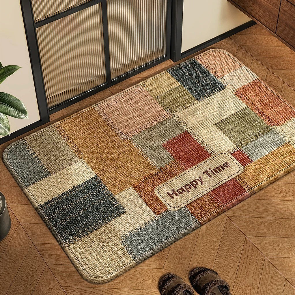 Cozy Patchwork Bath Mat Bowlift — product view 7