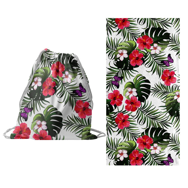 Multifunctional beach set with tote bag and towel LoungeYard — product view 1