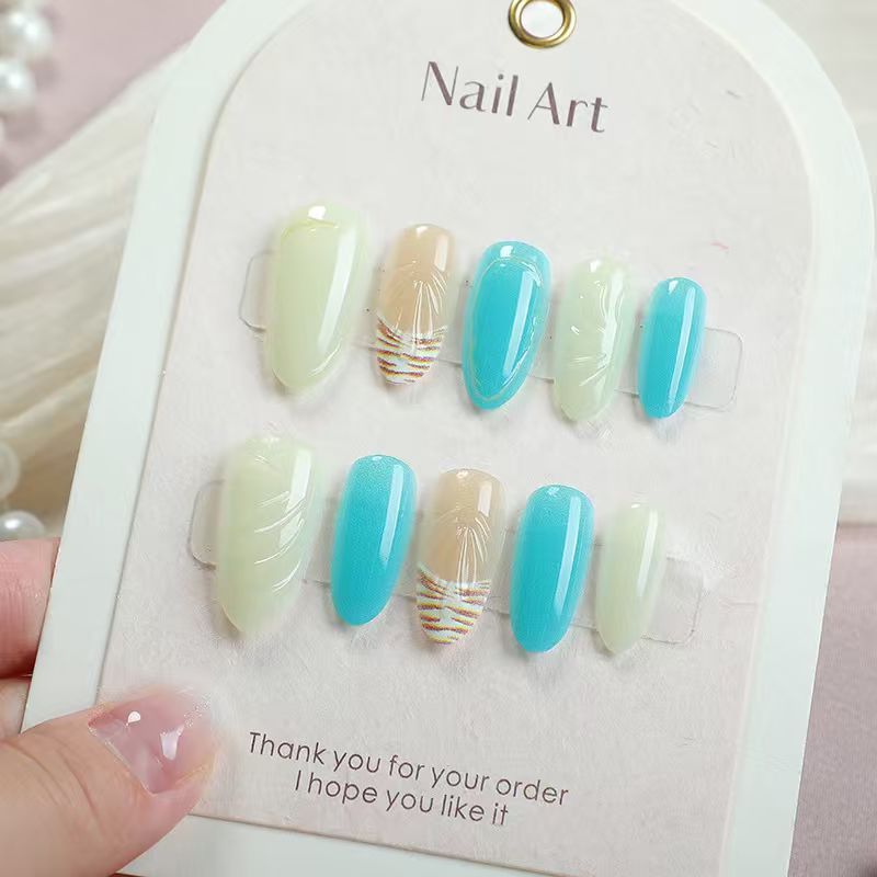 Creative Ocean-Themed Press-On Nail Set — product view 1