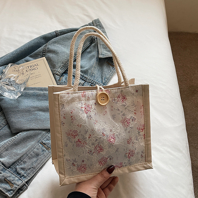 Floral Motif Handcrafted Tote Bag — product view 6