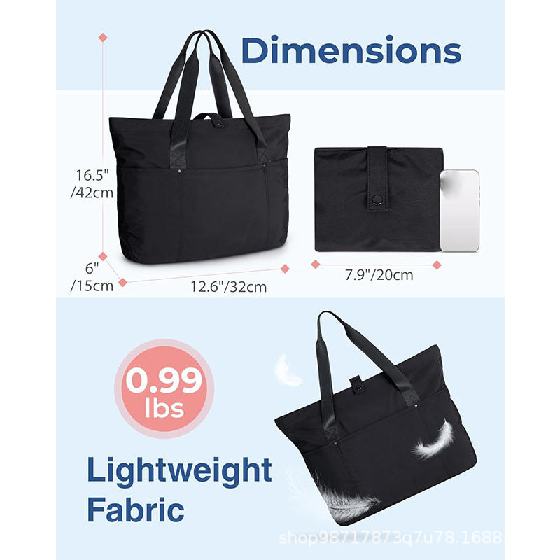 Multifunctional shopping bag with multiple outside pockets LoungeYard — product view 3