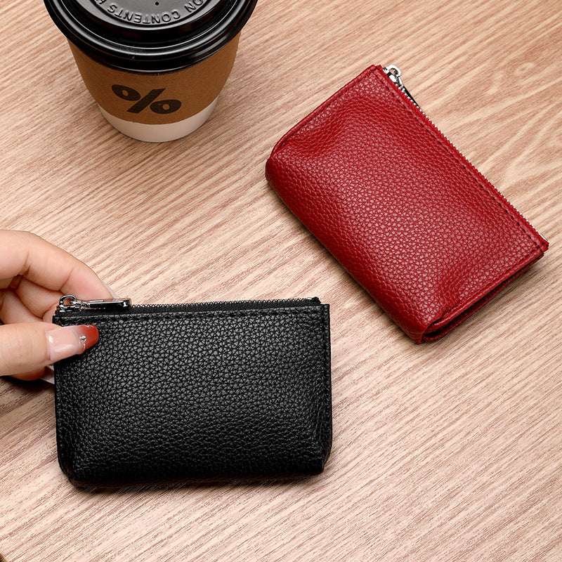 Compact Textured Leather Wallet — product view 6