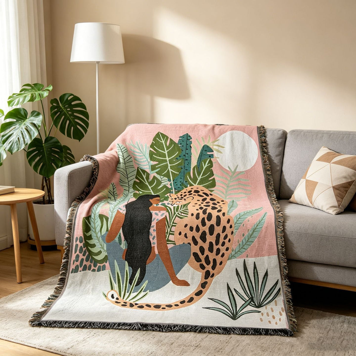 Nature-Inspired Artistic Throw Blanket — product view 2