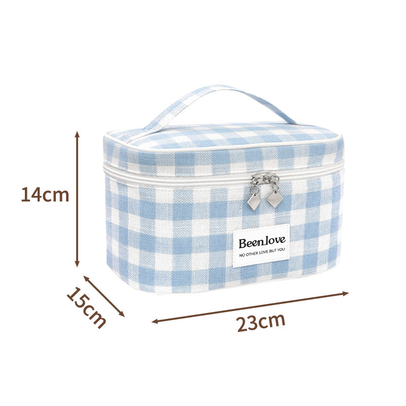 Stylish Checkered Makeup Case LoungeYard — product view 5