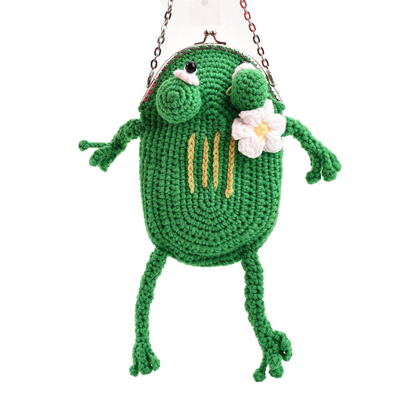 Frog-Shaped Crochet Mini Handbag — product view 5