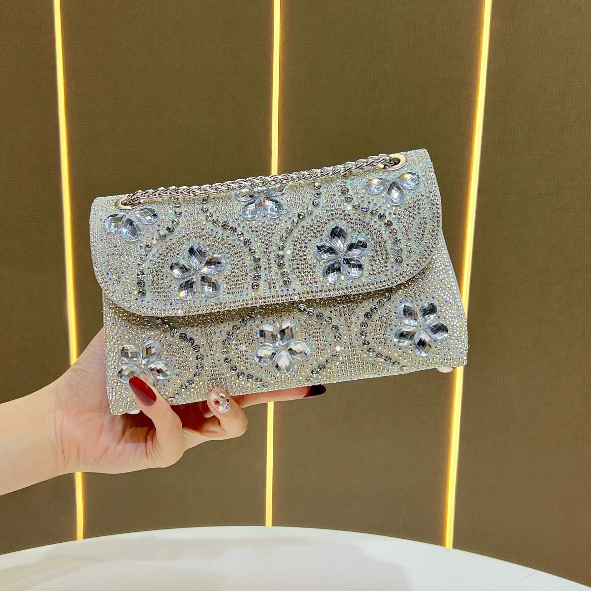 Embellished Floral Evening Clutch — product view 2