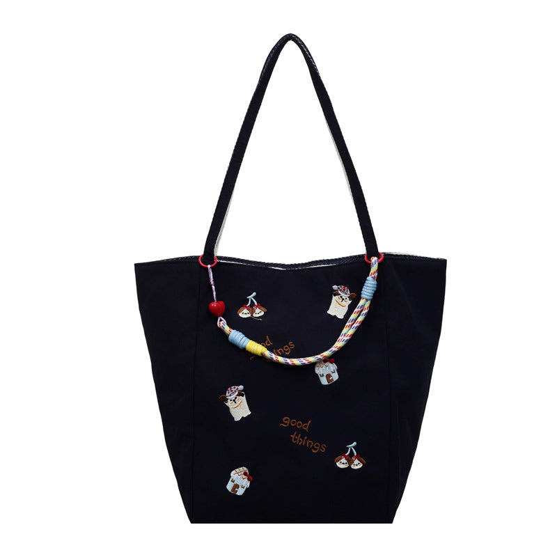 Embroidered Casual Tote LoungeYard — product view 7