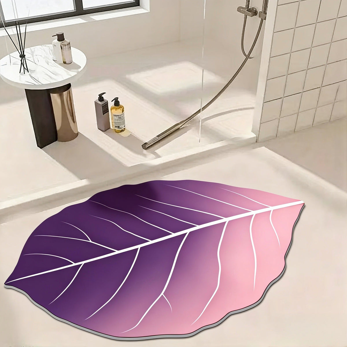 Leaf-Shaped Decorative Bath Mat — product view 3