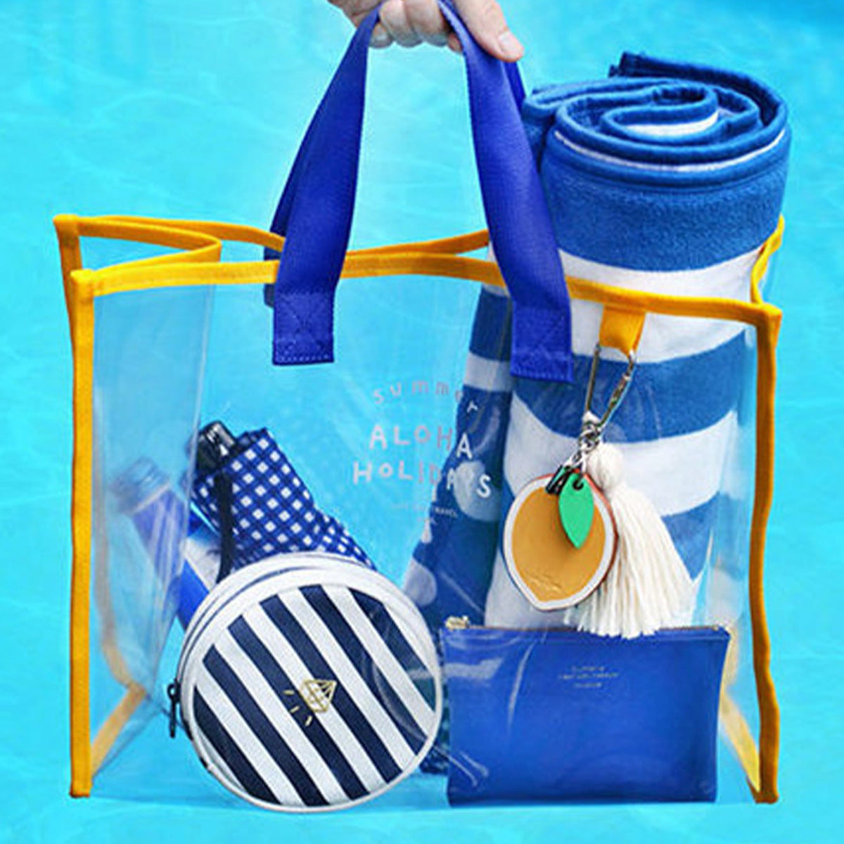 Transparent Beach Bag with Multiple Inner Compartments LoungeYard — product view 3