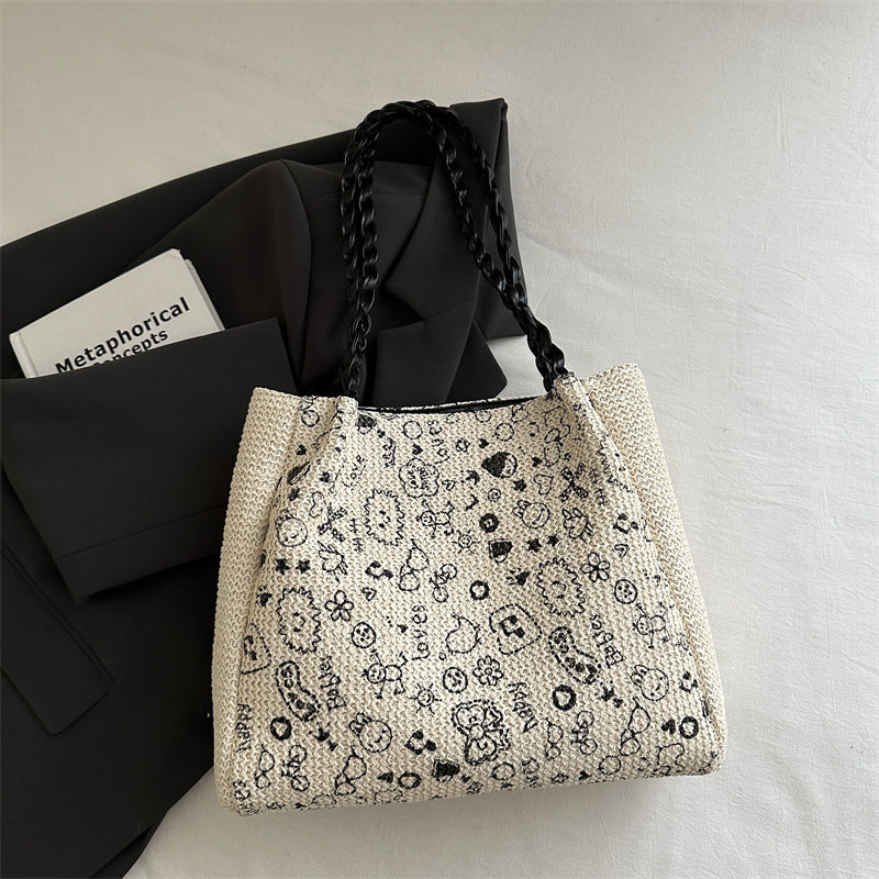 Chic Woven Tote Bag LoungeYard — product view 7