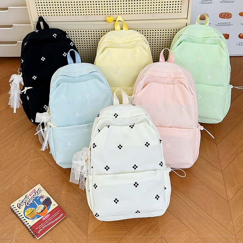 Floral Embroidered Casual Backpack LoungeYard — product view 4