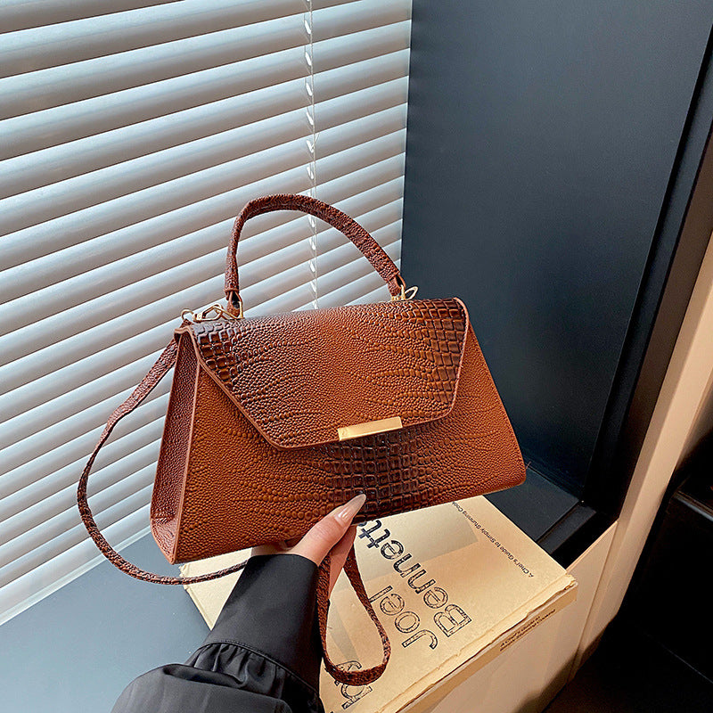 Textured Leather Shoulder Bag — product view 1