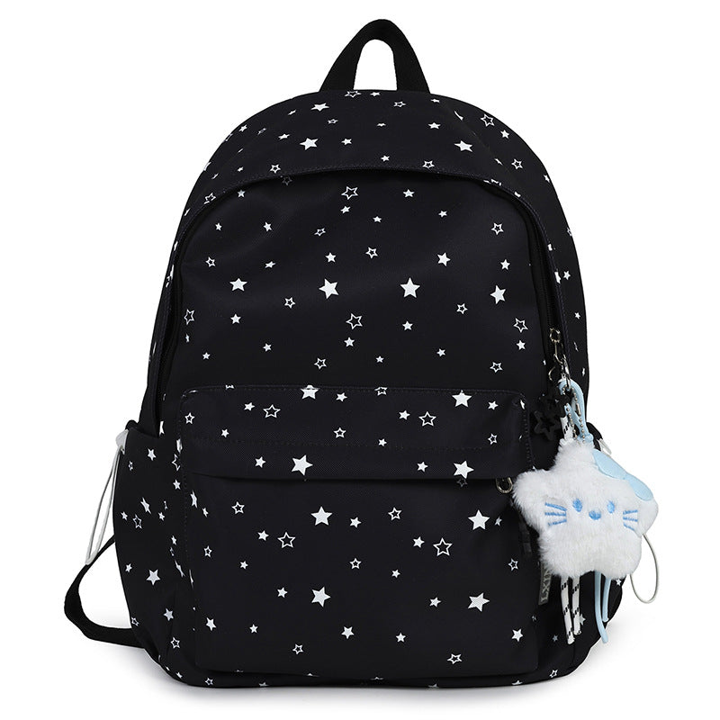 Starry Patterned Plush Backpack LoungeYard — product view 1