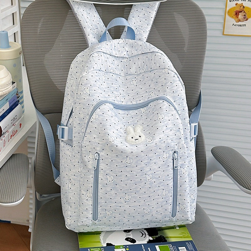 Cute Bunny-Themed School Backpack LoungeYard — product view 6