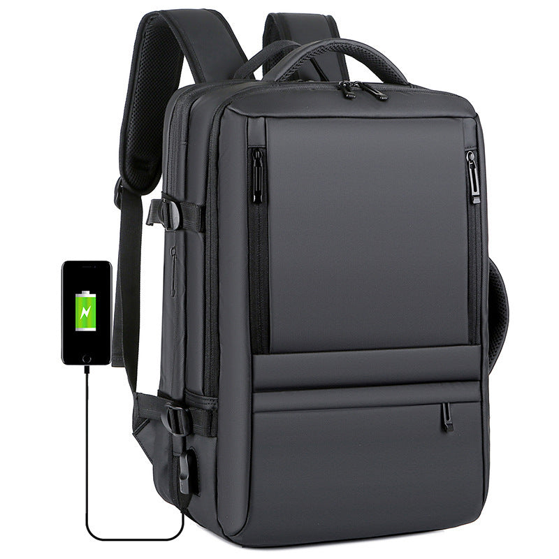 Practical laptop backpack with USB charging function LoungeYard — product view 3