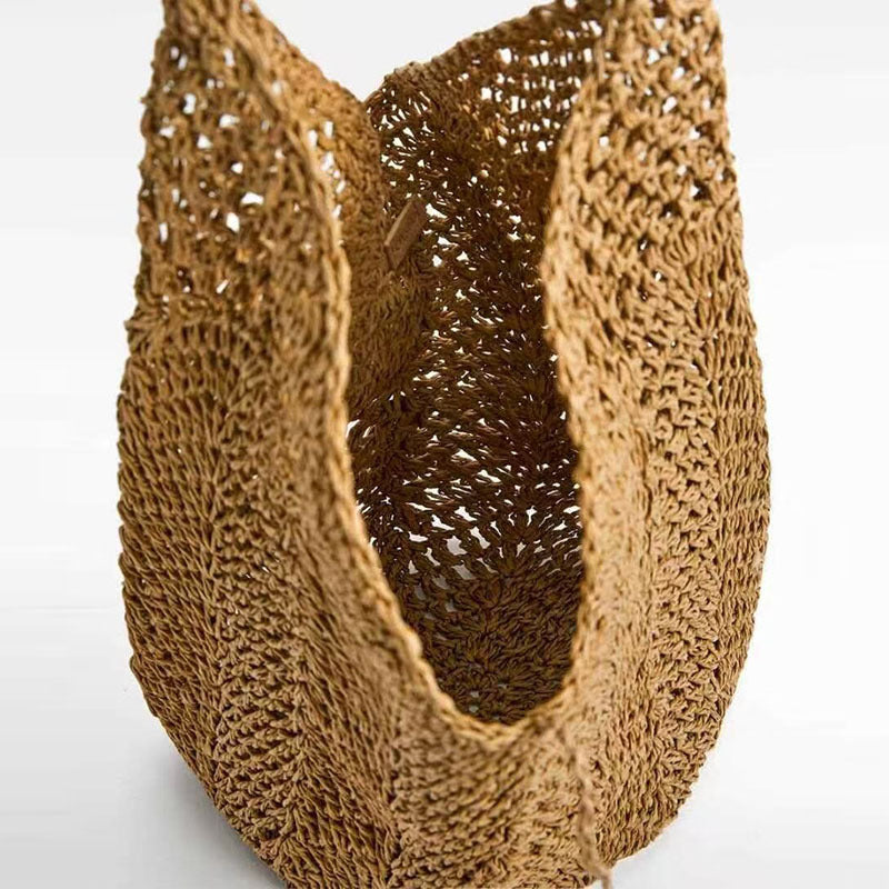Hand-crocheted tote with deep slit LoungeYard — product view 4