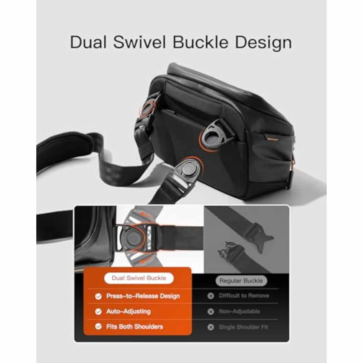 Multifunctional Messenger Bag with Adjustable Strap and Numerous Compartments LoungeYard — product view 4