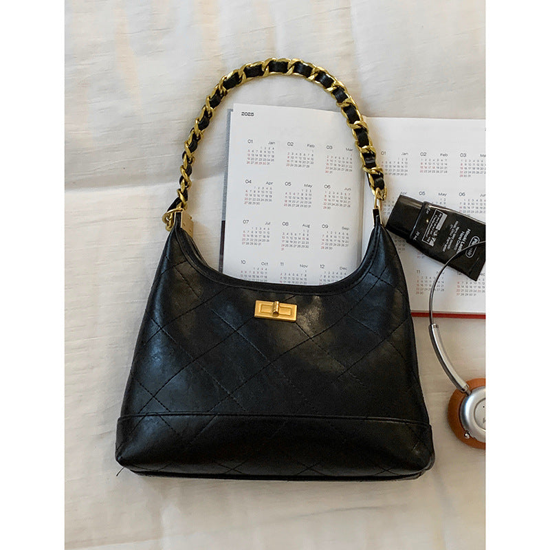 Quilted Suede Hobo Handbag LoungeYard — product view 6