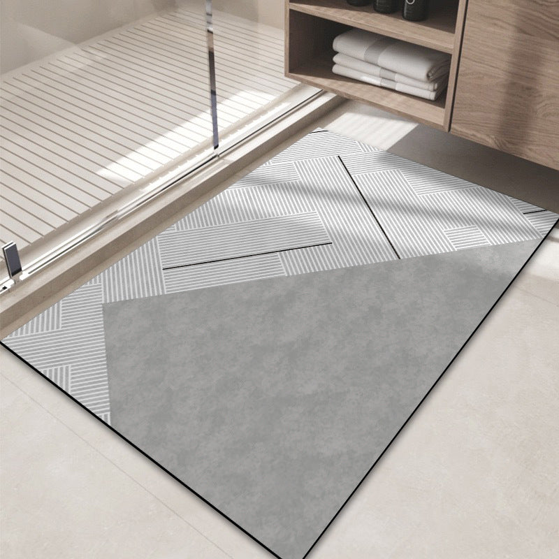 Modern Abstract Decorative Bath Mat — product view 2