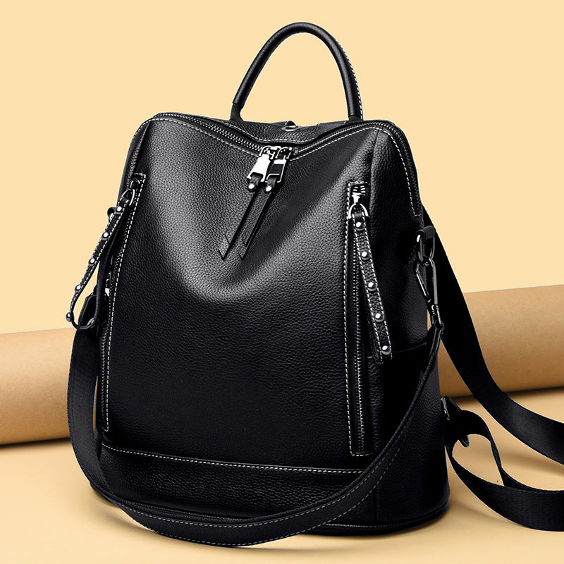 Premium Leather Backpack LoungeYard — product view 2