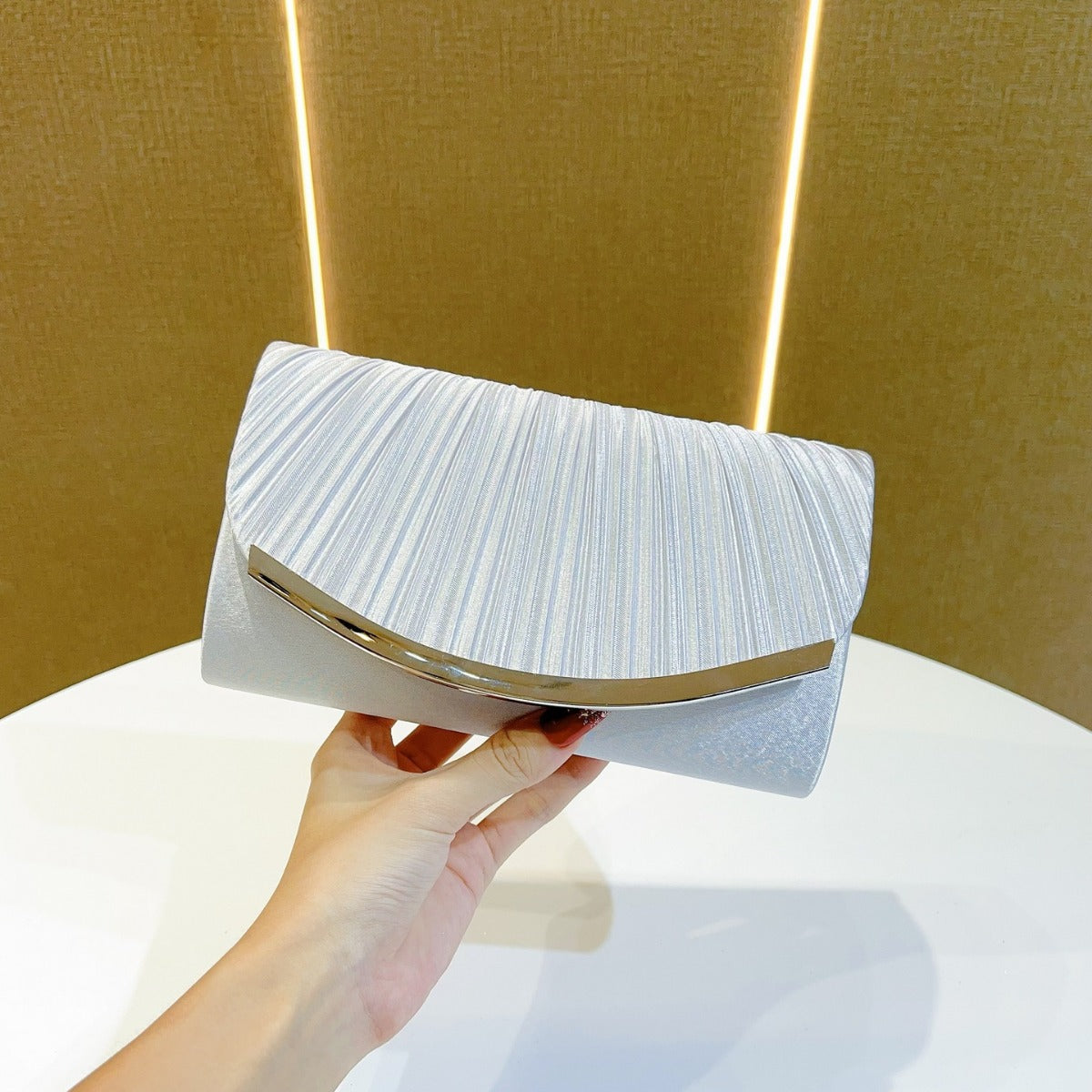 Elegant Pleated Evening Clutch — product view 1