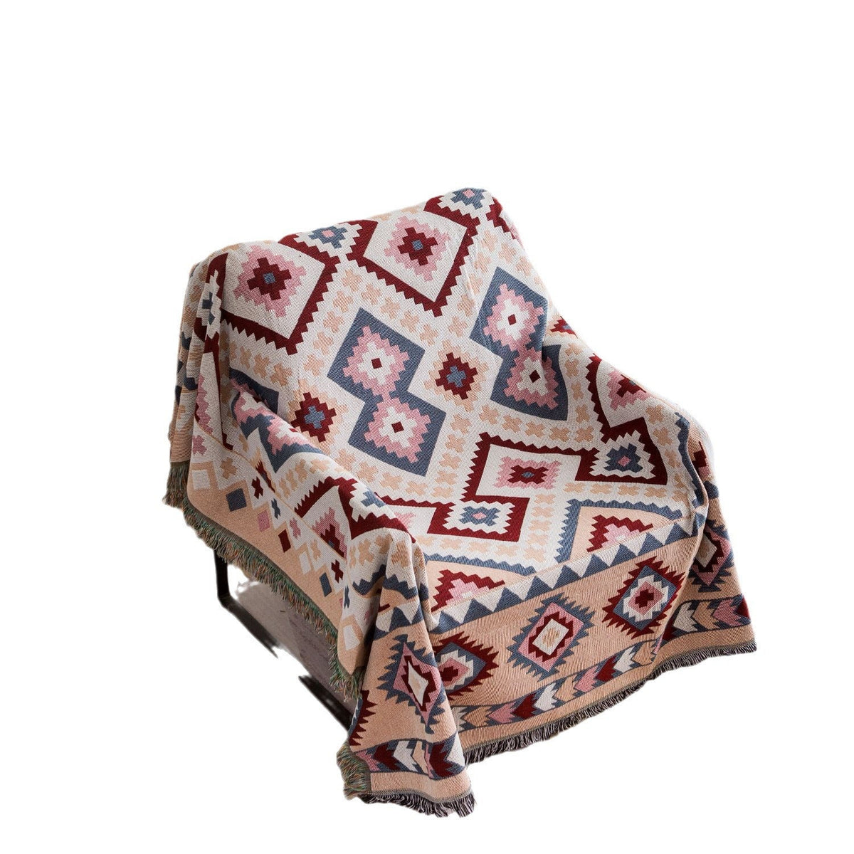 Geometric Pattern Woven Throw Blanket — product view 5