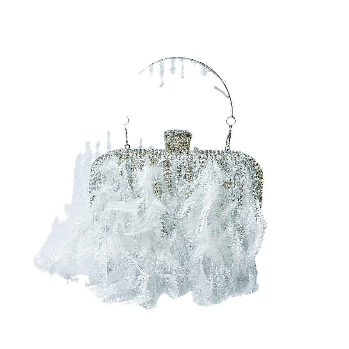 Feather-Embellished Evening Clutch — product view 5