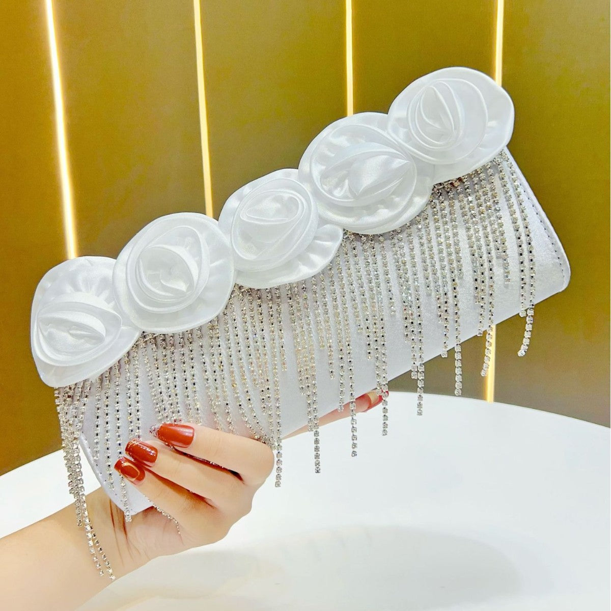 Floral-Embellished Evening Clutch — product view 7